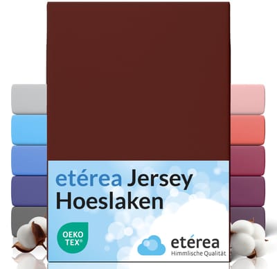 etérea Jersey Hoeslaken 80x200 cm Oekotex Made in Green - 100% katoen - Bordeaux