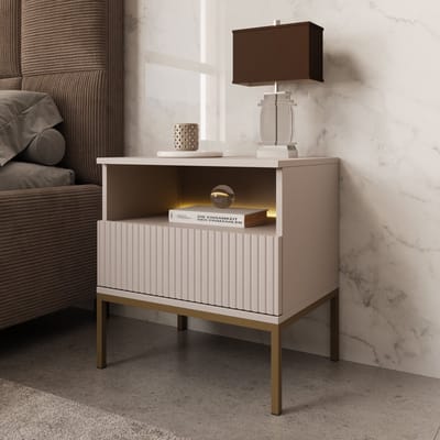 Meubella - Legend - Nachtkastje - Beige