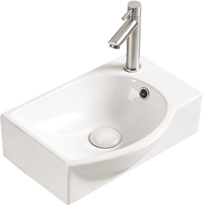 Mexen Mista opbouw wasbak links 40 x 28 cm, wit - 22174000L