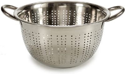 Vergiet / zeef - rvs - zilver - 24 x 13 cm - Keuken benodigdheden - Kookgerei - Vergieten van roestvrijstaal