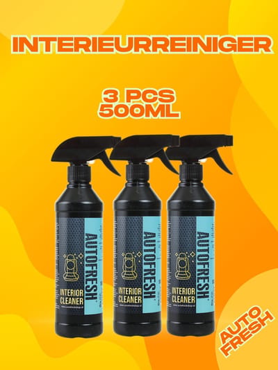 AutoFresh Interieurreiniger Set - Interior Cleaner Set - 3x 500 ml (Bundel Pack)