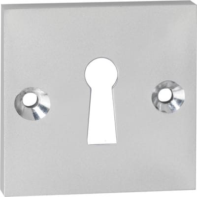 Impresso vierkant rozet - Klaviersleutel - Aluminium F1