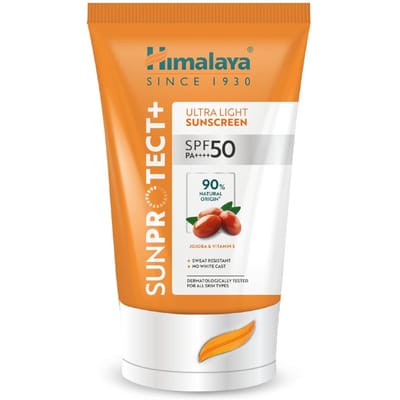 Himalaya Alle Huid Sunprotect Ultralichte Zonnebrandcrème SPF 50 PA++++ Geen Witte Waas Zweet Waterbestendig Voor Mannen Vrouwen 30g