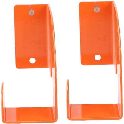 2 Sets Kettingsaaghouder Ruimtebesparend Robuust Poedergecoat Metaal Wandmontage Kettingsaaghanger voor Elektrisch Gereedschap orange
