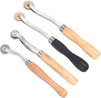 4 Stuks Snijwielen voor Het Maken van Patronen - Stalen Markerwielen voor Leer, Papier en Stof DIY Projecten