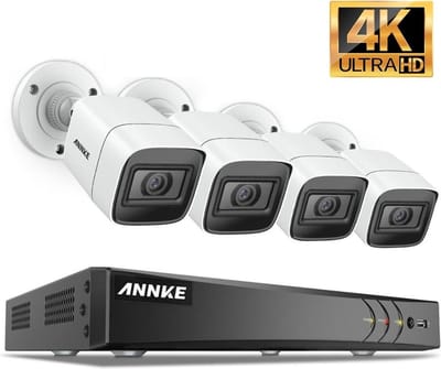Annke Beveiliging camera set met 4 camera’s ( 4K - 8MP ) en 1tb Harde schijf – plug and play – Nederlandse helpdesk
