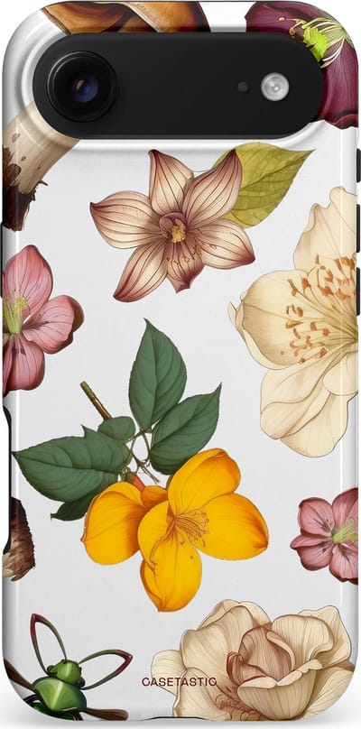 Casetastic hoesje geschikt voor Apple iPhone Air - MagSafe - Dubbellaagse bescherming - Betovering in het bos - Fashion Case - Wit Taupe Donkergroen Perzik