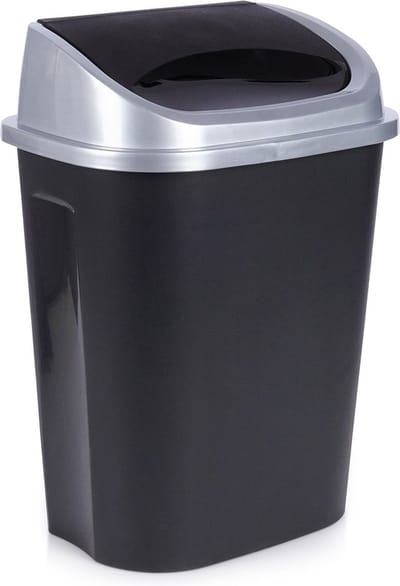 Prullenbak Plastic Zwart 25 l - Afvalmand - Afvalemmer
