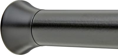 Telescopische douchegordijnstang - in klemmen - 61 cm tot 914 cm - zwart