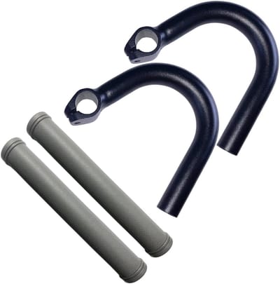 Fietsstuuruiteinden - Handgreepverlenging - Comfortabel Fietsen - Schokabsorberend - 22.2 mm Diameter - Zwart Grijs