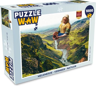 Puzzel Melkmeisje - Vermeer - Natuur - Legpuzzel - Puzzel 1000 stukjes volwassenen