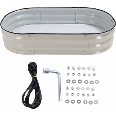 Kit de jardin surélevé pour légumes et fleurs, jardinière surélevée, jardinières surélevées, extérieur, bricolage facile gray