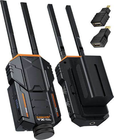 Lemorele Wireless Video Transmitter & Receiver Kit R100-PLUS - 1080P 60Hz - Dual HDMI - 656FT Bereik - Voor Videografen, Fotografen, en Filmmakers