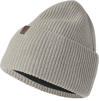 Hiems | Grijze Beanie van Gerecyclede Wol met Manchet