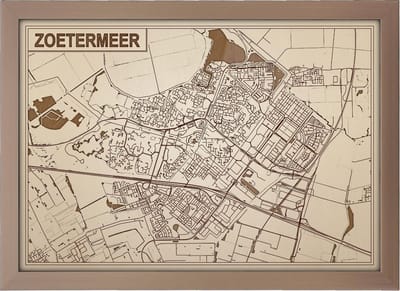 Decoratief Beeld - Houten Van Zoetermeer - Hout - Bekroned - Bruin - 21 X 30 Cm
