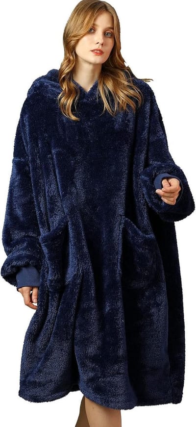 Oversized Hoodie met Capuchon en Zakken - Super Zacht & Comfortabel - Unisex Navy Blauw