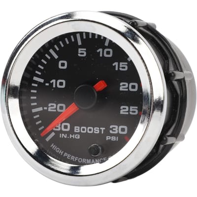 Manomètre de Pression de Suralimentation Numérique 52mm 0 à 30 PSI Aiguille 7 Couleurs Haute Précision Installation Facile Manomètre de Pression de Suralimentation pour Véhicule black