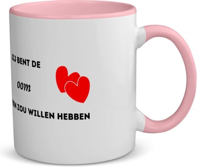 Akyol - jij bent de oom die iedereen zou willen hebben koffiemok - theemok - roze - Oom - geweldige oom - liefste oom - verjaardag - cadeau - kado - bedankje - geschenk - 350 ML inhoud