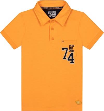 Quapi shortsleeve poloshirt Antan neon oranje voor jongens - maat 92