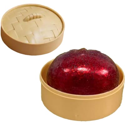 3 soorten Glitter Dumpling Glitter Dumpling Squishy met Doos Dumplings Sensorisch Knijpspeelgoed voor Stressverlichting