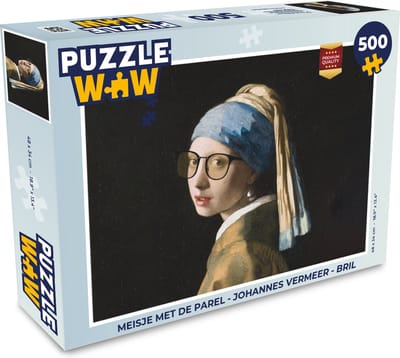 Puzzel Meisje met de parel - Johannes Vermeer - Bril - Legpuzzel - Puzzel 500 stukjes
