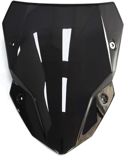 Motorfiets Windscherm - Voorruit Deflector - Comfortabel Rijden - Gebogen Ontwerp - Standaard Maat - Zwart