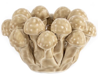Waxinehouder keramiek shroom beige
