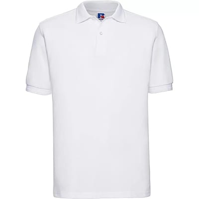 Men's Hardwearing Polycotton Poloshirt 'Russell' Black - XXL