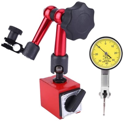 Dailygoods- Basishouder Sterke Magnetische Beugel - Draaiknop - Meetklok - Statiefhouder - Nauwkeurige Meting - Duurzaam Materiaal - Meetstatief