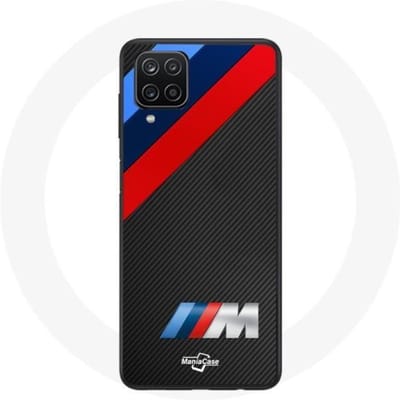 Coque - Maniacase - Samsung Galaxy A12 - BMW M Logo - Carbone - Protection rigide