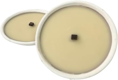 Terracotta Fakkel - Buitenverlichting Kaars - Sfeerverlichting Tuinfeest - Lange Brandduur - Diameter 17cm - Wit
