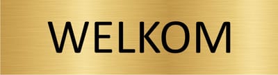 CombiCraft deurbordje Welkom in goud met tape - 165 x 45 mm