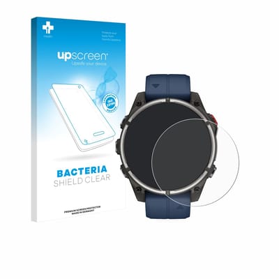 upscreen - Screenprotector voor Garmin quatix 8 Pro (47 mm) - Folie Beschermfolie transparant antibacterieel