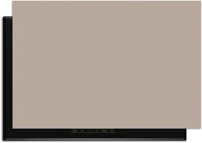 KitchenArt - Taupe Mist – Inductie Beschermer - 90x50 cm - Kookplaat Beschermer - Luxe Afdekplaat Inductieplaat - Anti-slip & Oprolbaar - Beschermmat Inductiekookplaat