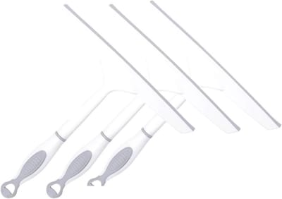 Siliconen Ruitenwissers - Glaswissers Spiegelwisser - Streeploos Reinigen - Flexibel Siliconen Blad - 3 Stuks - Grijs