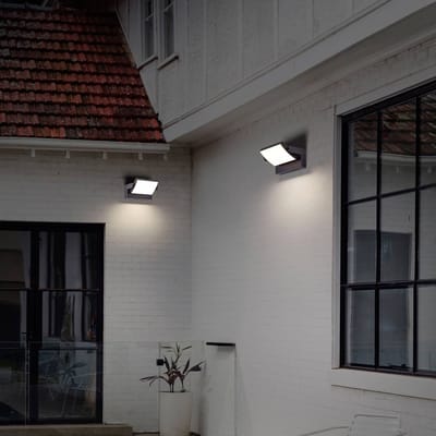 LED wandlamp CMD 9080, antraciet, breedte 21 cm, IP54