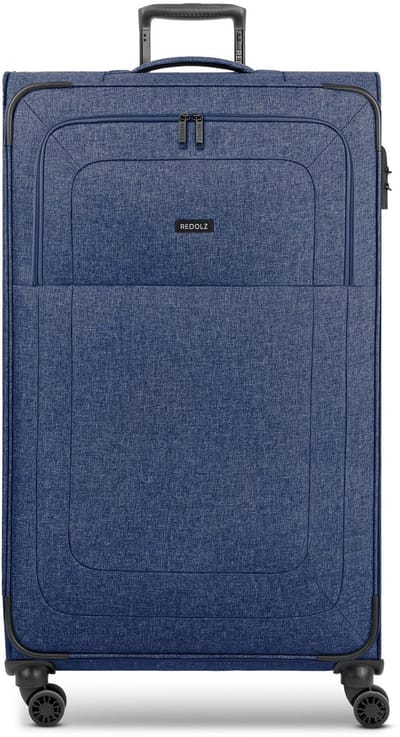 Redolz Essentials 12 4-wiel trolley XL 90 cm zeer groot speciaal formaat - Zachte bagage - TSA slot - blue