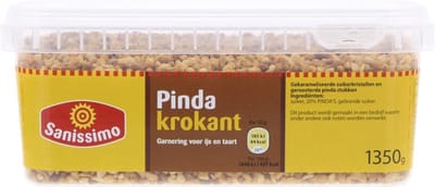 Sanissimo Pinda krokant garnering voor ijs en taart - Doos 1,35 kilo
