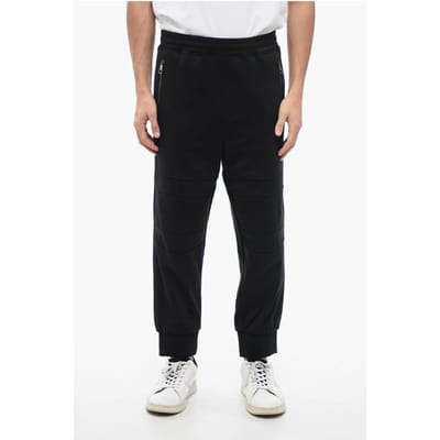 MODERNIST Biker-joggingbroek van katoenmix met ritszakken in zwart