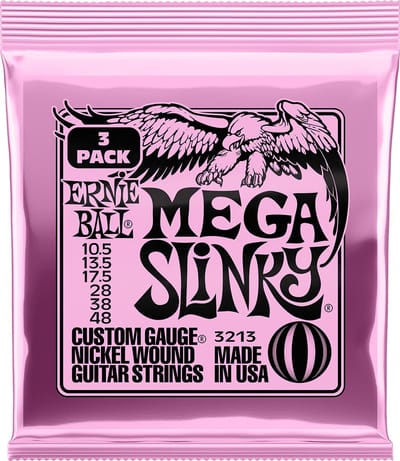 Ernie Ball Slinky Nickel Wound - Gitaarsnaren - Mega Slinky 3-Pack - 10,5-48 - Elektrische Gitaar