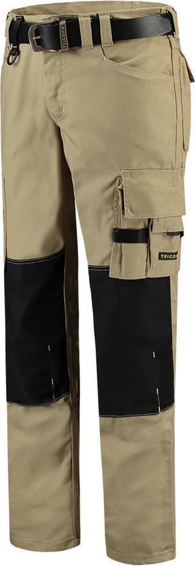 Tricorp  Werkbroek Canvas Cordura 502009 Khaki / Zwart - Maat 50