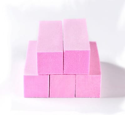 DW4Trading Nagel Buffer Blokken Vijl - Set van 5 Stuks - Roze