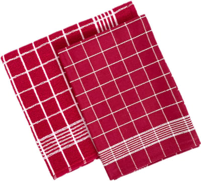 Kracht Trockenperle - theedoek en keukendoek rood geruit - klassieke rode ruitjes