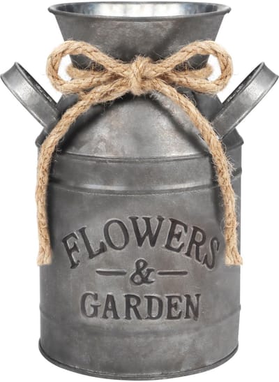 Unyqoos ® Charmante Vintage Metalen Bloemenvaas voor Stijlvolle Huis- en Tuindecoratie