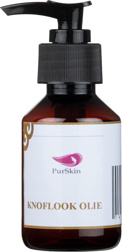 Purskin Knoflook Olie 100ML | Knoflook haar olie |GRATIS Haarnet| Haargroei | Kale plekken | Eczeem| Dikker haar | Knoflookolie | Haarverzorging | Huidverzorging | 100% Biologisch |