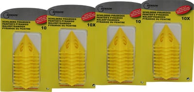 Benson Schilderpiramides - 40x stuks - geel - 5 cm - schilder piramides