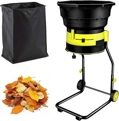 Elektrische Bladvernipperaar - Compostmulcher Tuin - Tuinafval Verwerken - Nylon Snijdraad Technologie - 54 cm Trechter - Zwart
