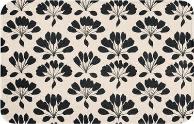 WC mat 80x50 cm - Antislip - Abstract - Patroon - Zwart - Toiletmat - Vloermat - Douchemat - Toilet tapijt - Toiletmatten