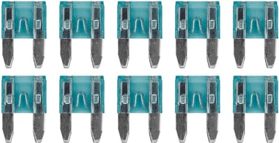 ProRide Steekzekeringen Mini 15A - Blauw - Geschikt voor auto, boot en camper - 10 stuks