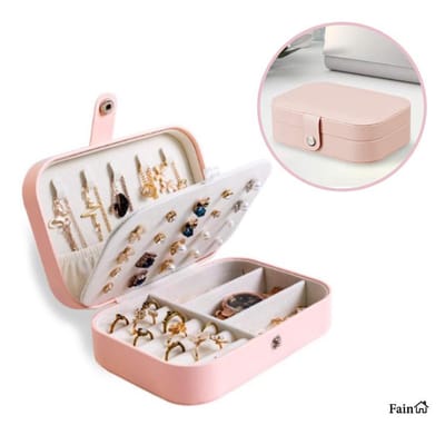 Fain® Luxe Sieradendoos – Zacht roze – Juwelendoos – Sieradendoos dames – Sieradendoosje – Opbergdoos - Sieradenbox luxe juwelendoos – Sieradenkist – Sieradendoos meisjes – Juwelen houder - Juwelendoosje voor volwassenen